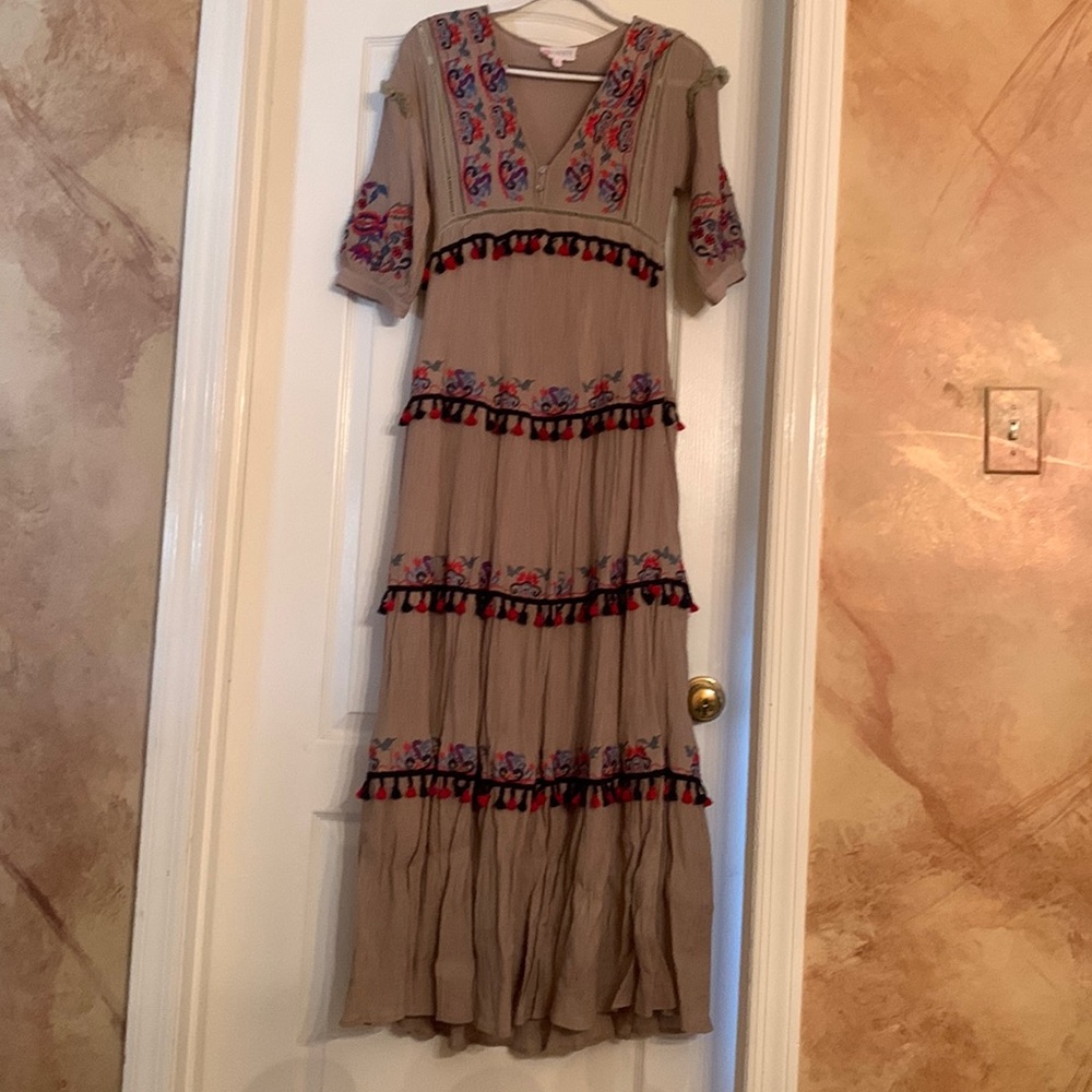 Tan maxi dress
